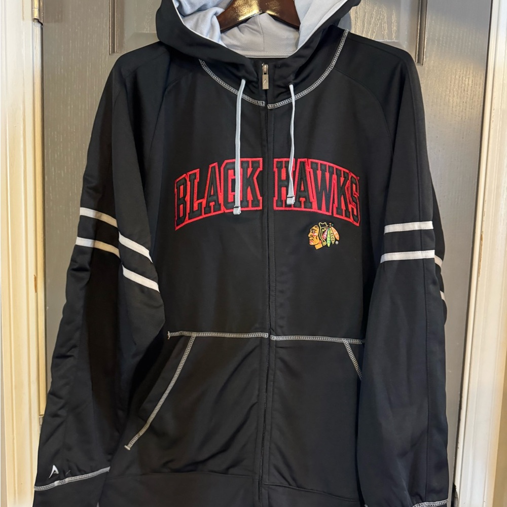 Antigua Black and Gray Hoodie